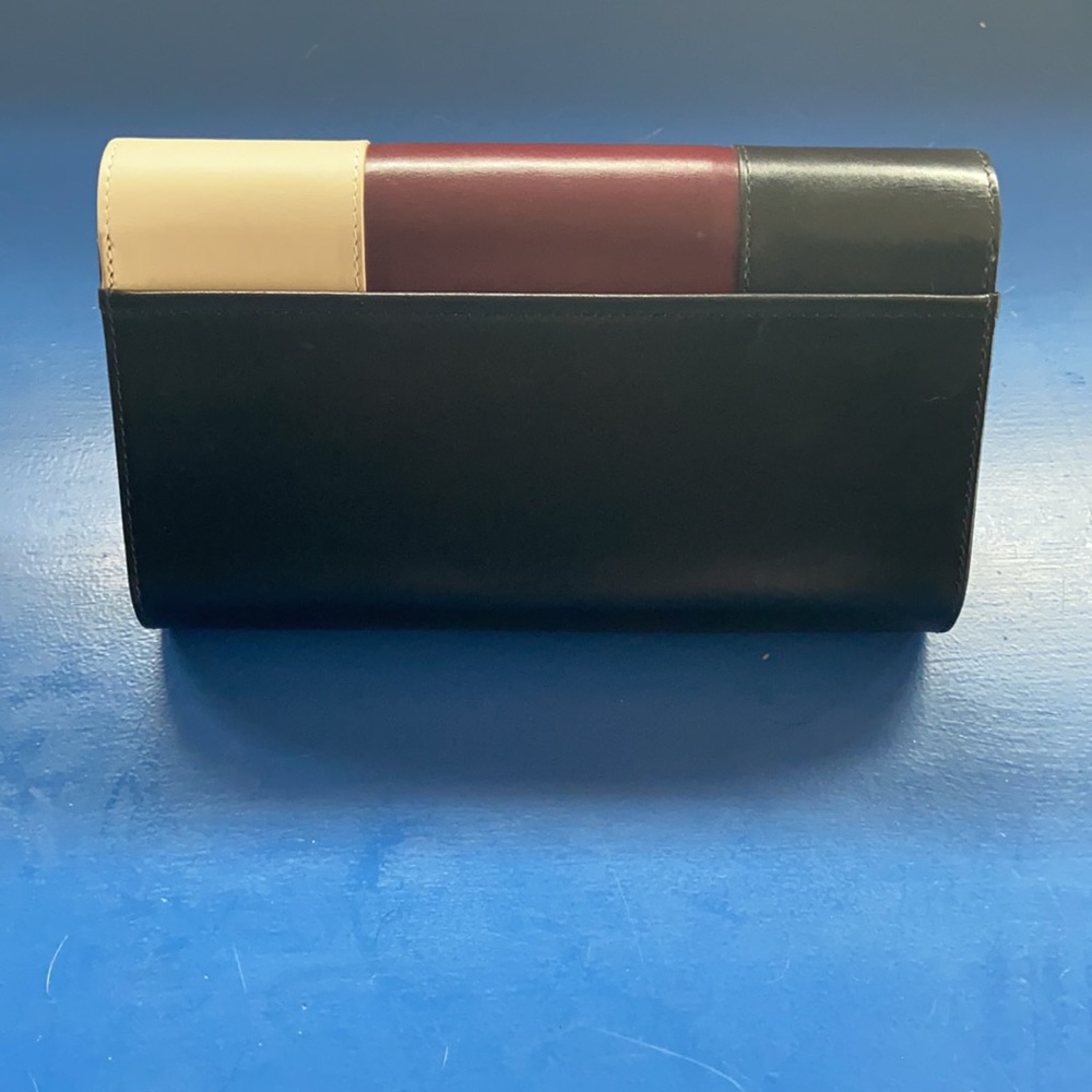 Perrin Clutch Color Block Le Eiffel Black Cream B… - image 5